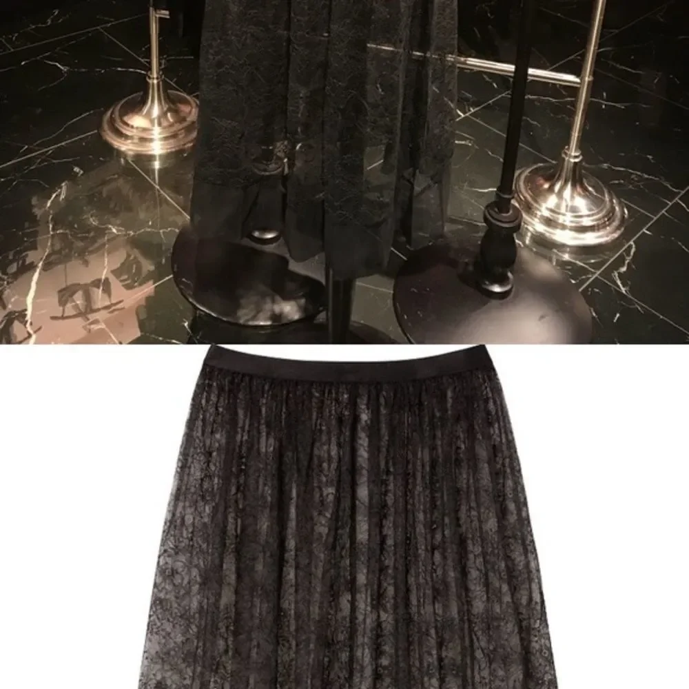 New Victoria Secret black lace skirt